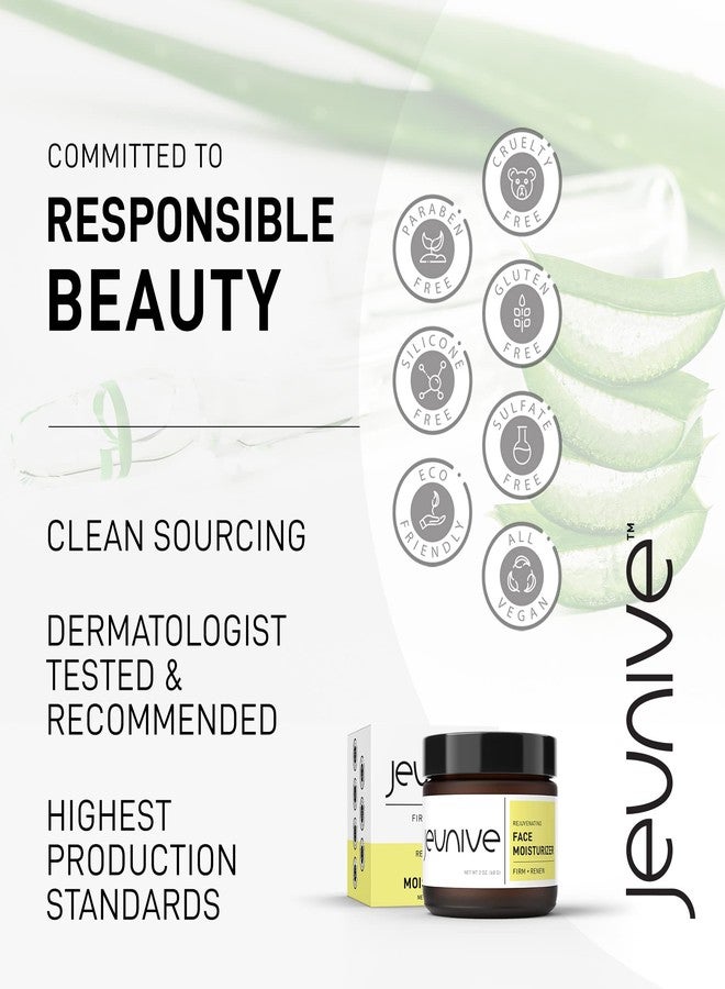 Jeunive Rejuvenating Triple Power Hydration Face Moisturizer Cream | Anti-Aging Hyaluronic Acid, Aloe Vera, Vitamins to Firm, Plump and Even Skin Tone - Result Driven Formula | 2 oz (57g) - Image 5